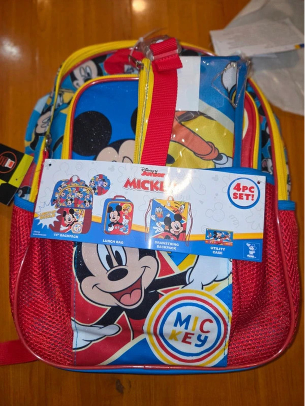 Mickey mouse four piece toddler backpack